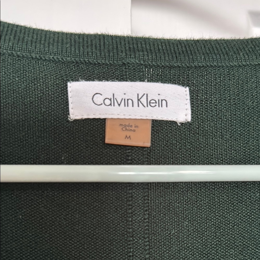 Calvin Klein Green Sweater Dress with Bell Sleeves - Picture 2 of 3
